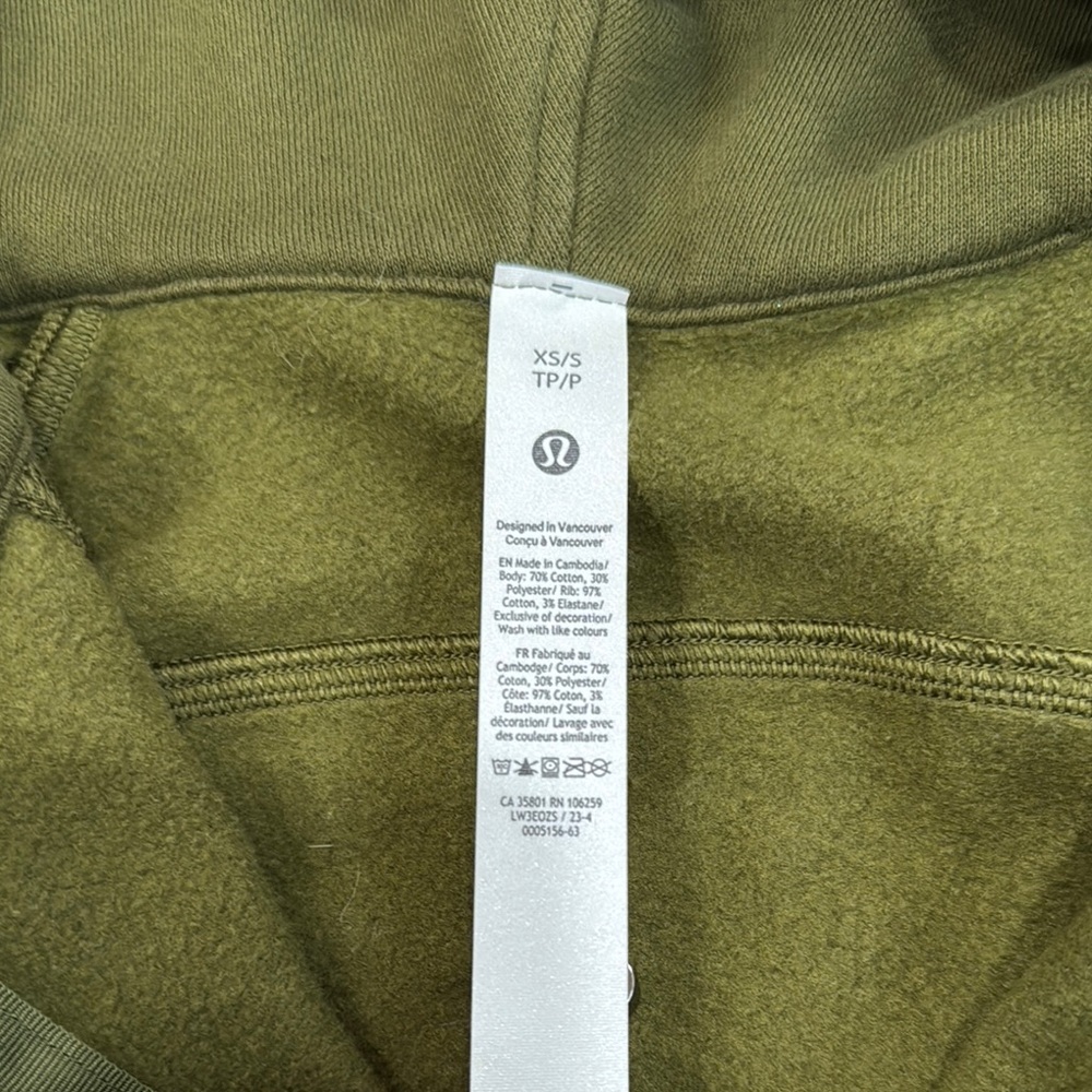 Lululemon Scuba Oversized Full-Zip Hoodie Ether Green Size XS/S - Picture 15 of 16